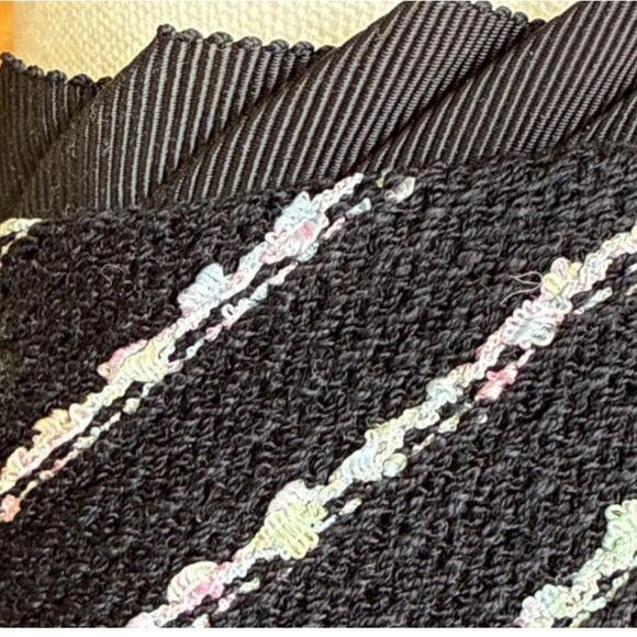 St. John Collection Black and White Jacket, Soft Pastels and Gold Detail - Picture 10 of 11